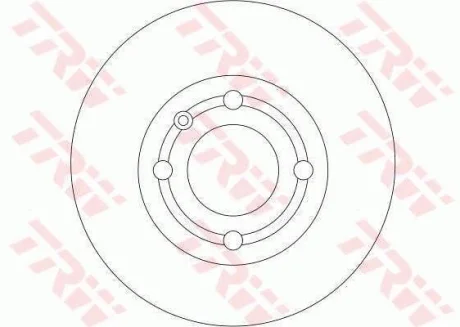 Диск гальмівний задн лів/прав AUDI A3, TT SEAT AROSA, CORDOBA, CORDOBA VARIO, IBIZA II, IBIZA III SKODA FABIA III VW BORA I, GOLF IV, LUPO I, NEW BEETLE, POLO, POLO III 1.0-2.0 02.93-06.21 TRW DF4062
