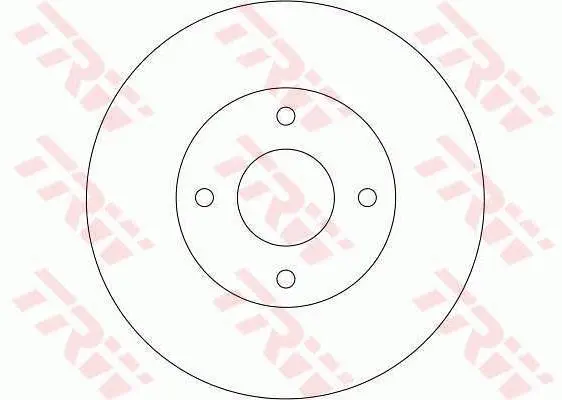 Диск гальмівний передн лів/прав NISSAN 200SX, ALMERA II, PRIMERA, SENTRA V 1.5-2.2D 07.88-12.06 TRW DF4169 (фото 1)