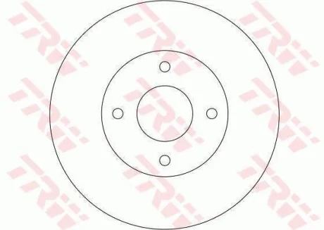 Диск гальмівний передн лів/прав NISSAN 200SX, ALMERA II, PRIMERA, SENTRA V 1.5-2.2D 07.88-12.06 TRW DF4169