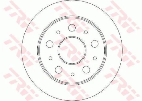 Диск гальмівний задн лів/прав CITROEN JUMPER I, JUMPER II, JUMPER III FIAT DUCATO PEUGEOT BOXER 1.9D-Electric 02.94- TRW DF4245