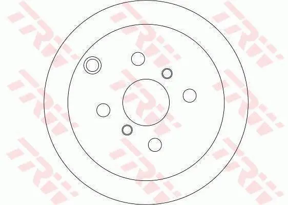 Диск гальмівний задн лів/прав BYD F3, F3R, G3, G3R TOYOTA BB I, COROLLA, COROLLA VERSO, IST, VIOS / SOLUNA VIOS, YARIS, YARIS VERSO 1.0-2.0D 04.99- TRW DF4335 (фото 1)