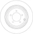 Диск гальмівний задн лів/прав CHRYSLER 200, SEBRING DODGE CALIBER JEEP COMPASS, PATRIOT MITSUBISHI ASX, LANCER VIII, OUTLANDER II 1.6-3.6ALK 06.06- TRW DF6326 (фото 2)