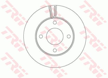 Диск гальмівний передн Лів/Прав MITSUBISHI LANCER VIII NISSAN NV200, NV200 / EVALIA 1.5D/1.6/1.8 02.08- TRW DF6417