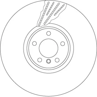 Двочастинний гальмівний диск передн лів BMW X5 (E70), X5 (F15, F85), X6 (E71, E72), X6 (F16, F86) 3.0D/4.4/4.4H 10.07-07.19 TRW DF6618S