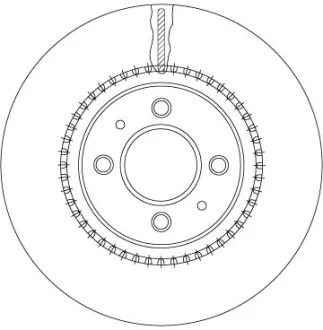 Диск гальмівний передн лів/прав KIA RIO III, RIO IV, STONIC 1.0-1.6D 06.11- TRW DF6904
