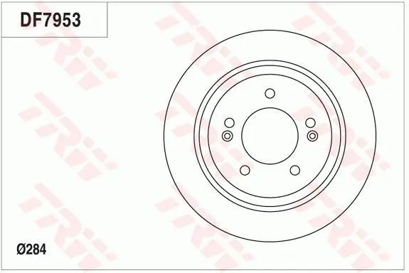 Диск гальмівний задн лів/прав HYUNDAI CRETA, GRANDEUR, I30, IONIQ, KONA, SONATA VII KIA CADENZA I, CEED, CERATO IV, NIRO I, OPTIMA, PROCEED, SOUL II, XCEED 1.0-Electric 01.10- TRW DF7953 (фото 1)