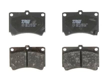 Комплект гальмівних колодок передн, FORD USA ESCORT KIA AVELLA, RIO I MAZDA 121 II, 323 C IV, 323 C V, 323 F IV, 323 F V, 323 P V, 323 S IV, 323 S V, DEMIO, MX-3 1.1-2.0 06.89-02.05 TRW GDB1024