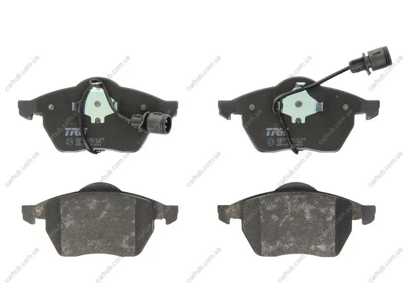 Комплект гальмівних колодок передн, AUDI 100 C3, 100 C4, A4 B5, A4 B6, A6 C4 VW PASSAT B5, PASSAT B5.5 1.6-2.8 01.90-05.05 TRW GDB1049 (фото 1)