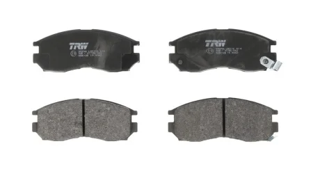 Комплект гальмівних колодок передн, CHRYSLER SEBRING DODGE AVENGER HYUNDAI SANTAMO MITSUBISHI CARISMA, COLT III, COLT IV, ECLIPSE I, ECLIPSE II, GALANT VI, GALANT VII 1.6-2.5D 11.87-12.07 TRW GDB1128