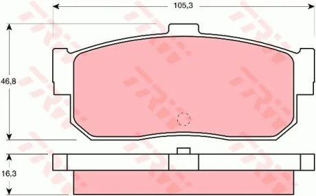 Комплект гальмівних колодок задн, INFINITI I30 NISSAN 100NX, ALMERA I, ALMERA II, MAXIMA / MAXIMA QX IV, PRIMERA, SENTRA V, SUNNY II, SUNNY III 1.5-3.0 06.86- TRW GDB1172