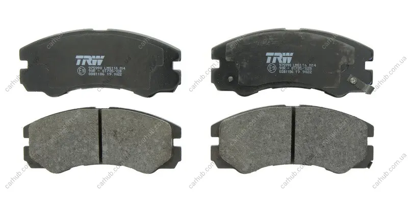 Комплект гальмівних колодок передн, ISUZU RODEO, TROOPER II OPEL FRONTERA A SPORT, FRONTERA B, MONTEREY A 2.0-3.2 08.91-08.04 TRW GDB1186 (фото 1)