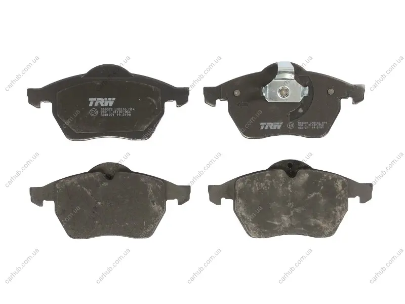Комплект гальмівних колодок передн, CHEVROLET ASTRA, VECTRA OPEL ASTRA G, CALIBRA A, VECTRA B SAAB 900 II, 9-3, 9-5 1.6-3.0D 08.91-12.11 TRW GDB1271 (фото 1)