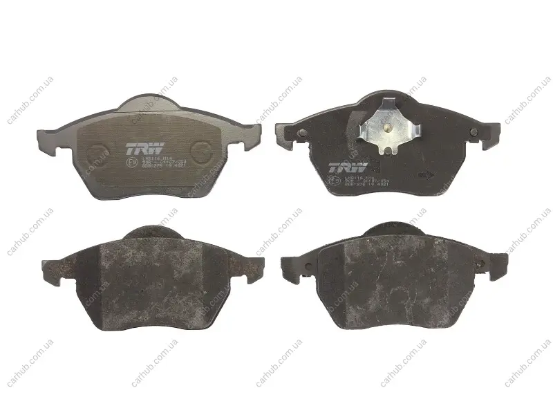 Комплект гальмівних колодок передн, AUDI A3, A4 B5, A6 C4, TT SEAT IBIZA III, LEON, TOLEDO II SKODA OCTAVIA I VW BORA, GOLF III, PASSAT B3/B4, VENTO 1.4-2.9 06.91-12.10 TRW GDB1275 (фото 1)