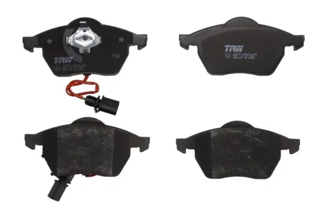 Комплект гальмівних колодок передн, AUDI A4 B5, A4 B6, A4 B7, A6 C4, A6 C5, A6 C6 SEAT EXEO, EXEO ST SKODA SUPERB I VW PASSAT B5, PASSAT B5.5, PASSAT B6 1.6-5.2 11.94-05.13 TRW GDB1307