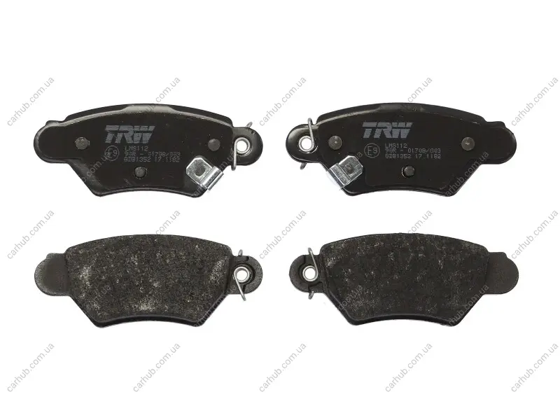 Комплект гальмівних колодок задн, CHEVROLET CORSA OPEL ASTRA G, ASTRA G CLASSIC, ZAFIRA A 1.2-2.2D 08.94-12.09 TRW GDB1352 (фото 1)