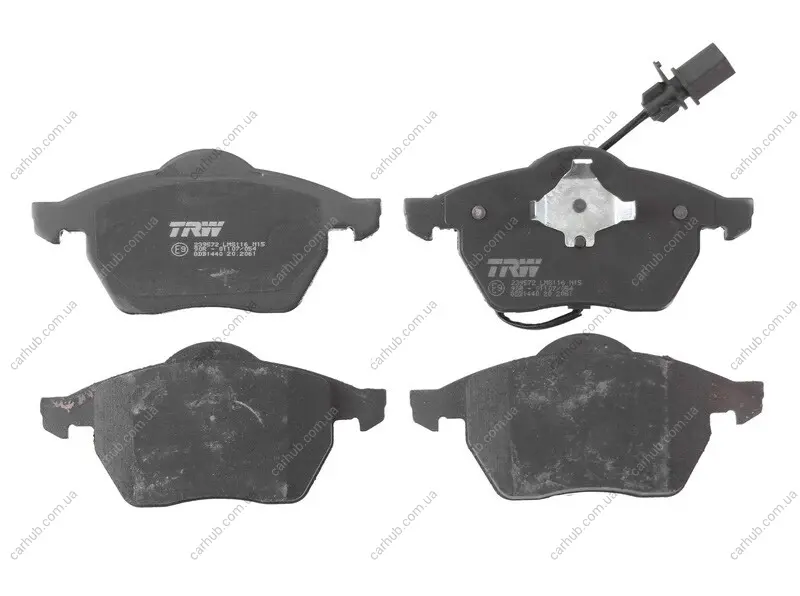 Комплект гальмівних колодок передн, FORD GALAXY I, GALAXY MK I FORD USA FOCUS, FOCUS ZX3, FOCUS ZX5 SEAT ALHAMBRA VW SHARAN 1.8-2.8 03.95-03.10 TRW GDB1440 (фото 1)