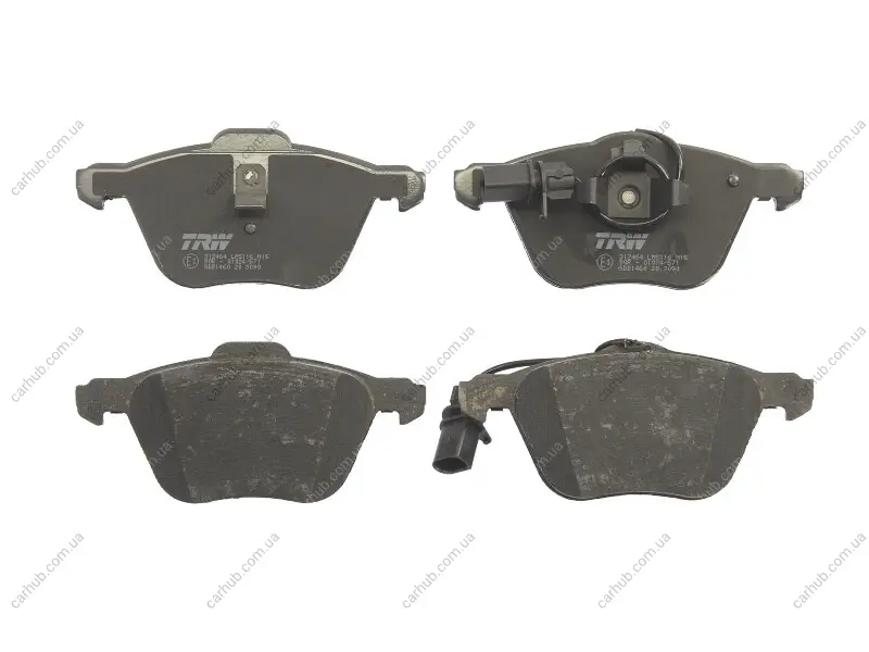Комплект гальмівних колодок передн, FORD GALAXY I, GALAXY MK I SEAT ALHAMBRA VW CALIFORNIA T4 CAMPER, SHARAN, TRANSPORTER T4 1.8-2.8 07.90-03.10 TRW GDB1460 (фото 1)