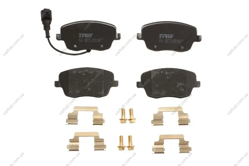Комплект гальмівних колодок передн, SEAT IBIZA III SKODA FABIA I, FABIA II, ROOMSTER, ROOMSTER PRAKTIK VW POLO IV 1.2-2.0 12.99-05.15 TRW GDB1472 (фото 1)