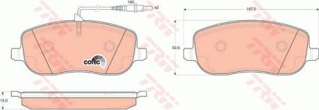 Гальмівні колодки, дискові TRW GDB1503 (фото 1)