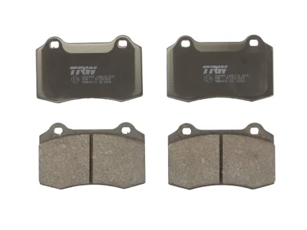 Комплект гальмівних колодок задн/передн, DS DS 3 VOLVO S60 I, V70 II CITROEN DS3 JAGUAR S-TYPE II, XJ PEUGEOT 208 I SEAT IBIZA II TESLA MODEL X 1.2-Electric 07.00- TRW GDB1513