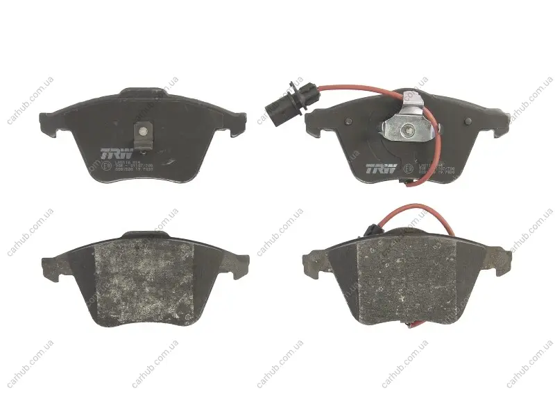 Комплект гальмівних колодок передн, AUDI A4 B5, A6 C5, ALLROAD C5 1.8-4.2 01.96-08.05 TRW GDB1528 (фото 1)