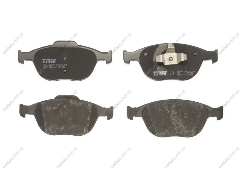 Комплект гальмівних колодок передн, FORD FIESTA, FIESTA IV, FIESTA V, FOCUS I, KA, PUMA, STREET KA, TOURNEO CONNECT, TRANSIT CONNECT 1.3-2.0 08.95-12.13 TRW GDB1532 (фото 1)