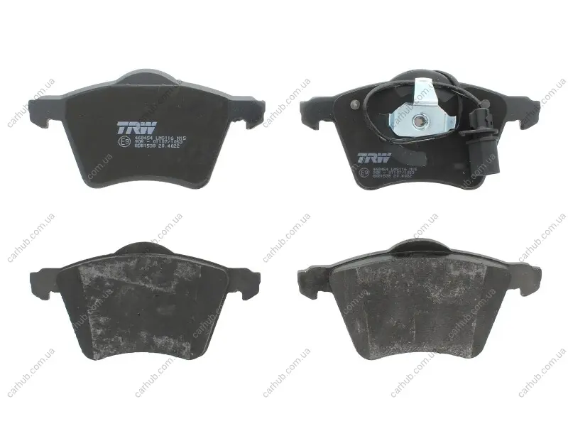 Комплект гальмівних колодок передн, FORD GALAXY I, GALAXY MK I SEAT ALHAMBRA VW SHARAN 1.8-2.8 03.95-03.10 TRW GDB1538 (фото 1)