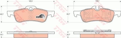 Гальмівні колодки, дискові TRW GDB1561