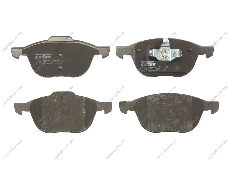 Комплект гальмівних колодок передн, VOLVO C30, C70 II, S40 II, V40, V50 FORD C-MAX, C-MAX II, ECOSPORT, FOCUS C-MAX, FOCUS II, FOCUS III, GRAND C-MAX, KUGA I, KUGA II 1.0-Electric 10.03- TRW GDB1583 (фото 1)