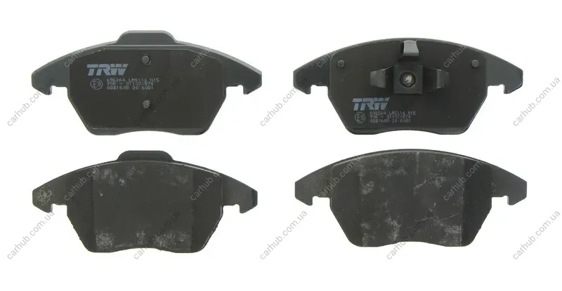 Комплект гальмівних колодок передн, AUDI A1 CITROEN C4, C4 I FORD MONDEO III PEUGEOT 207, 208, 208 I, 3008, 3008 I, 307, 308, 308 I, 408, RCZ SEAT IBIZA IV, IBIZA IV SC 1.0-2.5 10.03- TRW GDB1605 (фото 1)