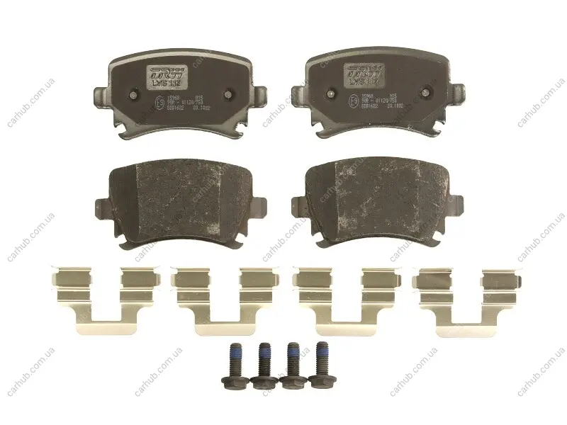 Комплект гальмівних колодок задн, AUDI A3, A4 B7, A6 ALLROAD C6, A6 C4, A6 C5, A6 C6, TT SEAT ALTEA, ALTEA XL, EXEO, EXEO ST, LEON, LEON SC, LEON ST, TOLEDO III SKODA OCTAVIA II 1.0-4.2 12.95- TRW GDB1622 (фото 1)