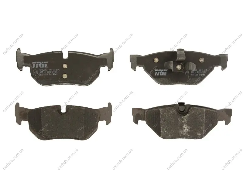 Комплект гальмівних колодок задн, BMW 1 (E81), 1 (E82), 1 (E87), 1 (E88), 3 (E90), 3 (E91), 3 (E92), 3 (E93), X1 (E84) 1.6-3.0 06.04-06.15 TRW GDB1626 (фото 1)