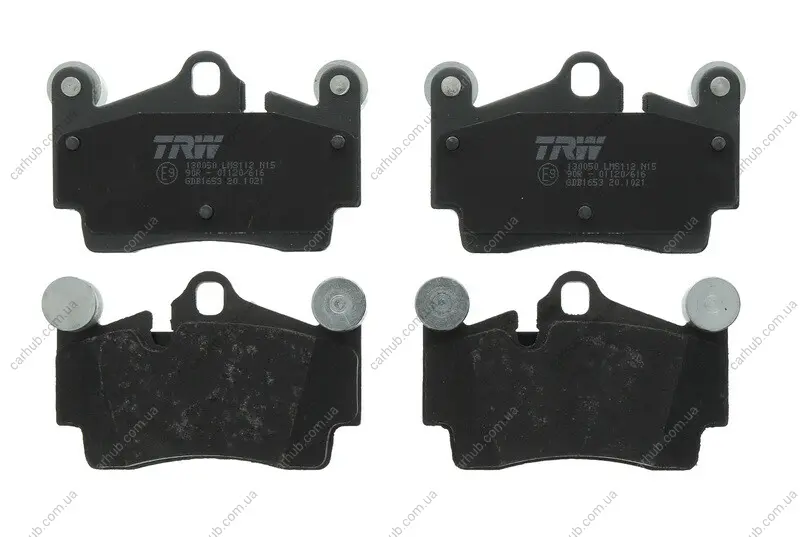 Комплект гальмівних колодок задн, AUDI Q7 PORSCHE CAYENNE VW TOUAREG 2.5D-6.0D 05.02-08.15 TRW GDB1653 (фото 1)