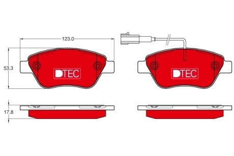 Тормозные колодки, дисковые TRW GDB1654DTE