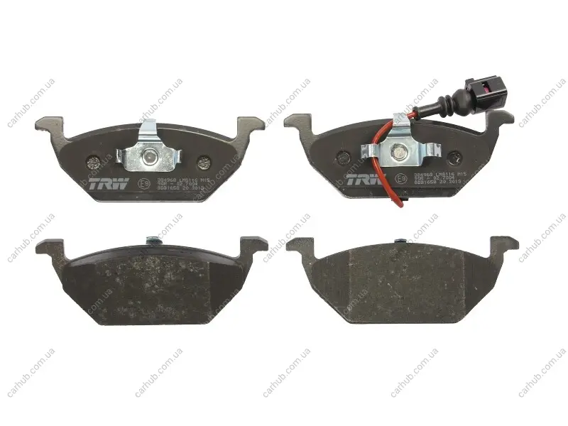 Комплект гальмівних колодок передн, AUDI A3 SEAT ALTEA, ALTEA XL, LEON, MII, TOLEDO III SKODA OCTAVIA II, ROOMSTER, ROOMSTER PRAKTIK, YETI VW BEETLE, BORA, BORA I 1.0-Electric 08.97- TRW GDB1658 (фото 1)
