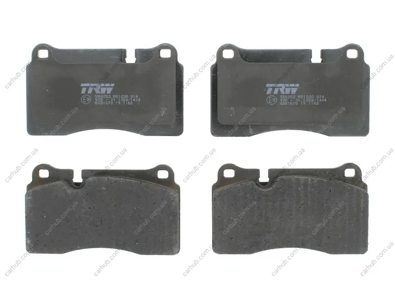 Комплект гальмівних колодок передн, CHEVROLET CORVETTE SEAT LEON, LEON SC, LEON ST VW TOUAREG 2.0-6.2 10.02-08.20 TRW GDB1670 (фото 1)