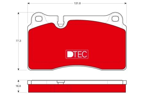 Фото комплект гальмівних колодок TRW GDB1670DTE Комплект гальмівних колодок TRW GDB1670DTE