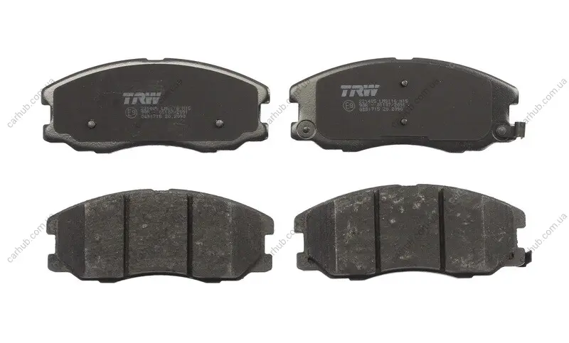 Комплект гальмівних колодок передн, CHEVROLET CAPTIVA, EQUINOX OPEL ANTARA A PONTIAC TORRENT SUZUKI XL7 2.0D-3.6 04.03- TRW GDB1715 (фото 1)