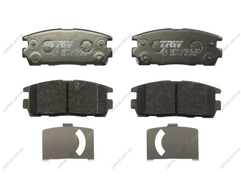 Комплект гальмівних колодок задн, CHEVROLET CAPTIVA, EQUINOX HYUNDAI TERRACAN OPEL ANTARA A PONTIAC TORRENT SUZUKI XL7 2.0D-3.6 11.01- TRW GDB1716 (фото 1)