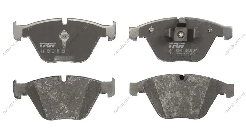 Комплект гальмівних колодок передн, BMW 3 (E90), 3 (E91), 3 (E92), 3 (E93), X1 (E84) 1.6-3.0 12.04-06.15 TRW GDB1729 (фото 1)