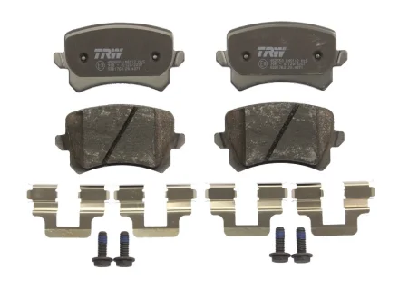 Комплект гальмівних колодок задн, AUDI A6 C6, Q3 SEAT ALHAMBRA VW CC B7, PASSAT ALLTRACK B7, PASSAT B6, PASSAT B7, SHARAN, TIGUAN 1.4-4.2 05.04-12.22 TRW GDB1763
