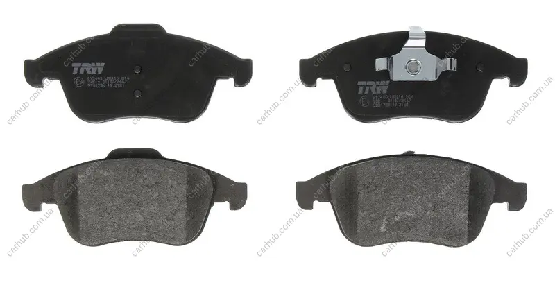 Комплект гальмівних колодок передн, PORSCHE 911 RENAULT CLIO IV, GRAND SCENIC III, LAGUNA, LAGUNA III, LATITUDE, MEGANE III, SCENIC III 1.2-3.6 10.01- TRW GDB1788 (фото 1)