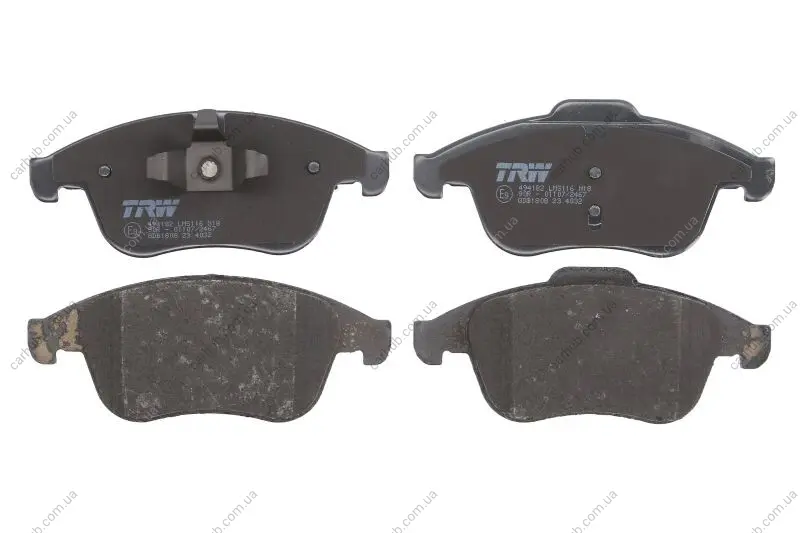 Комплект гальмівних колодок передн, RENAULT CLIO IV, FLUENCE, GRAND SCENIC III, LAGUNA, LAGUNA III, LATITUDE, MEGANE, MEGANE III, SCENIC III 1.2-3.5 10.07- TRW GDB1808 (фото 1)