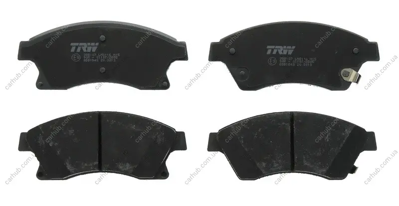 Комплект гальмівних колодок передн, CHEVROLET AVEO, CRUZE OPEL ASTRA J, ASTRA J GTC 1.2-2.0D 05.09- TRW GDB1843 (фото 1)