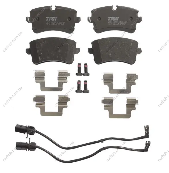 Комплект гальмівних колодок задн, AUDI A6 ALLROAD C7, A6 C7, A7, A8 D4 1.8-6.3 11.09-09.18 TRW GDB1866 (фото 1)