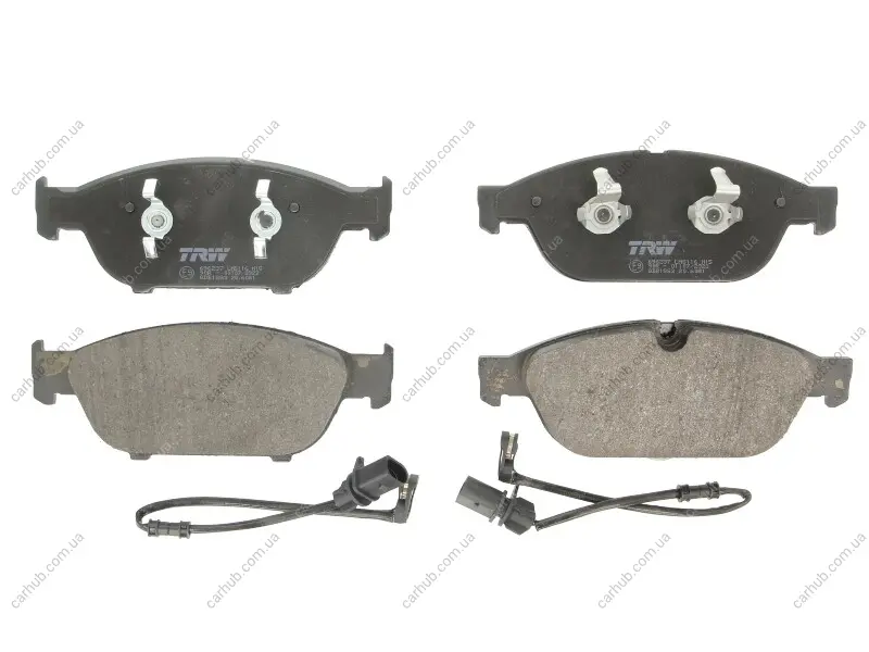 Комплект гальмівних колодок передн, AUDI A6 ALLROAD C7, A6 C7, A7, A8 D4 1.8-6.3 11.09-09.18 TRW GDB1883 (фото 1)