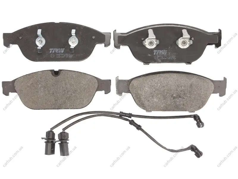 Комплект гальмівних колодок передн, AUDI A6 ALLROAD C7, A6 C7, A7, A8 D4 1.8-6.3 11.09-09.18 TRW GDB1897 (фото 1)
