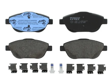 Комплект гальмівних колодок передн, DS DS 3, DS 3 / DS 3 CITROEN C3 AIRCROSS I, C3 AIRCROSS II, C3 II, C3 III, C3 PICASSO, C4 CACTUS, C4 III, DS3 OPEL CORSA F, CROSSLAND X 1.0-Electric 02.09- TRW GDB1926