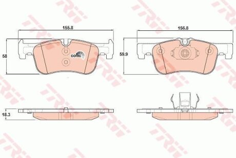 Комплект гальмівних колодок TRW GDB1935
