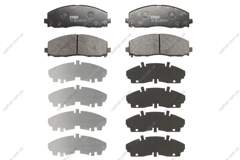 Комплект гальмівних колодок передн, CHRYSLER GRAND VOYAGER V, PACIFICA, TOWN & COUNTRY, VOYAGER V DODGE GRAND, JOURNEY FIAT FREEMONT LANCIA VOYAGER VW ROUTAN 2.0D-3.8 10.07- TRW GDB1944 (фото 1)